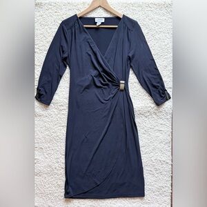 Carmen Dress Navy Blue Marc Valvo
